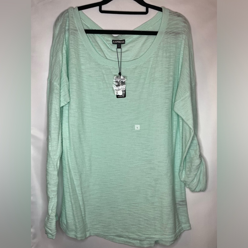 *NWT* Express Lightweight Sweater 3/4 Sleeve Mint Large
